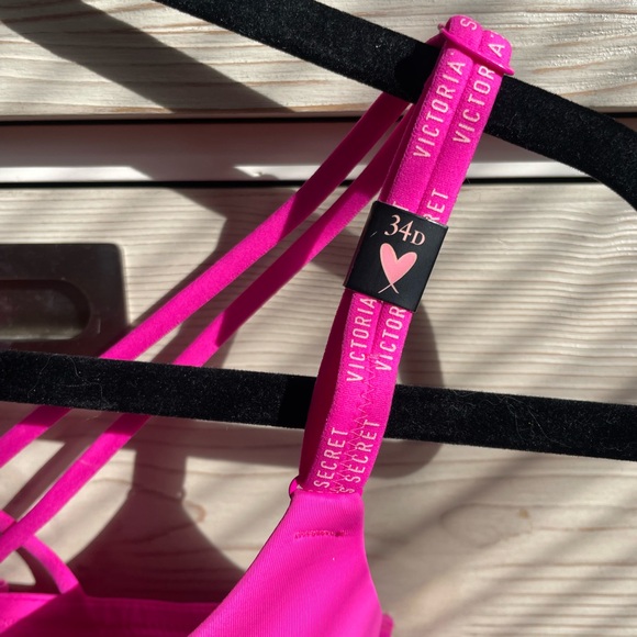 Victoria's Secret Hot Pink Push Up Bra 34D - Picture 3 of 6
